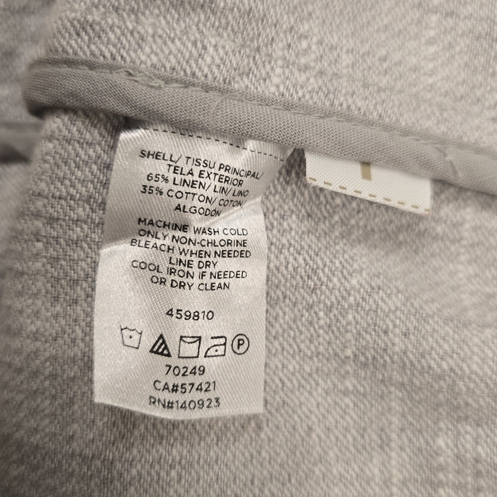 LOFT Cropped Linen Jacket Size S Gray - Picture 4 of 4